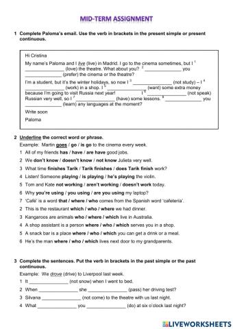 mid-term exam- 3ro ad.