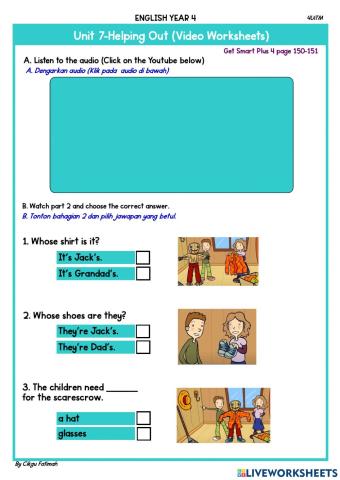 Unit 7-Helping Out (Video Worksheet)