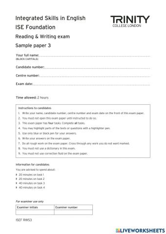 Ise foundation sample 3