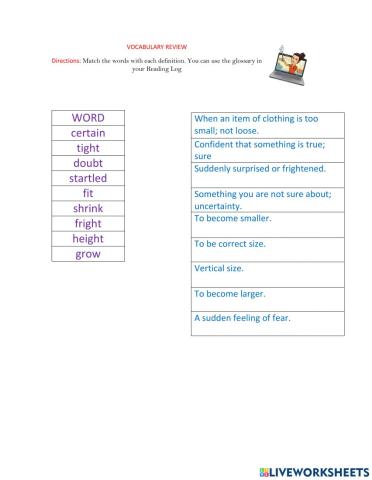 Topic 2: vocabulary review