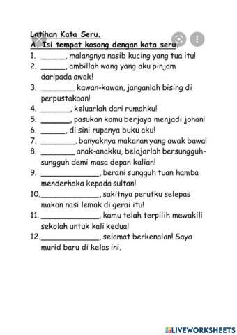 Bahasa Melayu Tahun 1