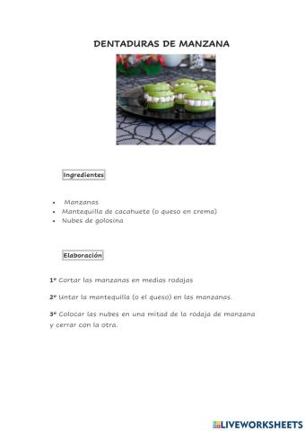 Dentaduras de manzana