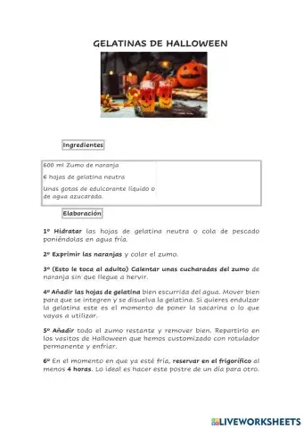 Gelatinas de halloween