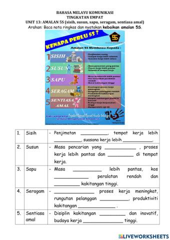 Unit 13: amalan 5s (kebaikan amalan 5s)