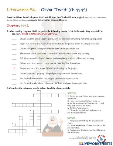 Literature Ex - Oliver Twist (Ch. 11-15)