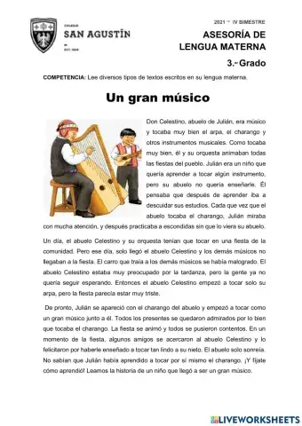 Lectura :el gran músico
