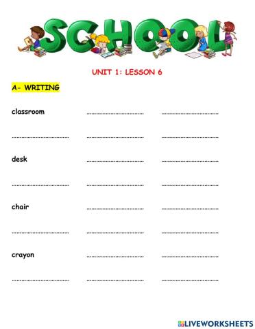 Hang Out Starter Unit 1 School Lesson 6