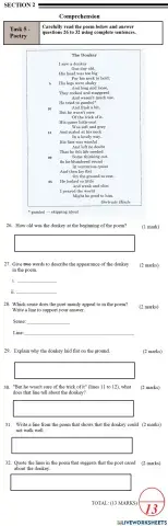 Sea 2017 poem - comprehension