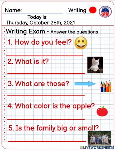 Writing 1st trimester