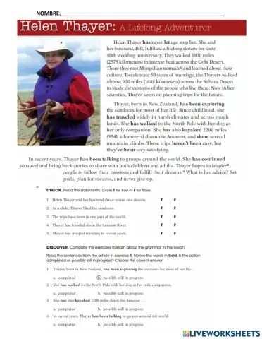 A life long adventurer