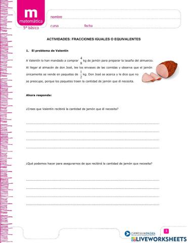 Problema de fracciones equivalentes