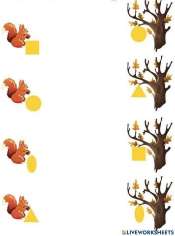 Veverita- forme geometrice (du veverița la copacul potrivit))