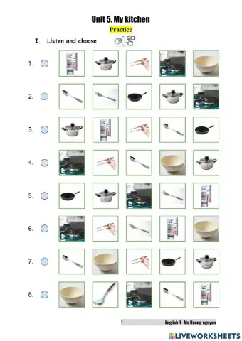 E1U5 My kitchen (Prac) (Ms Nuong Nguyen)