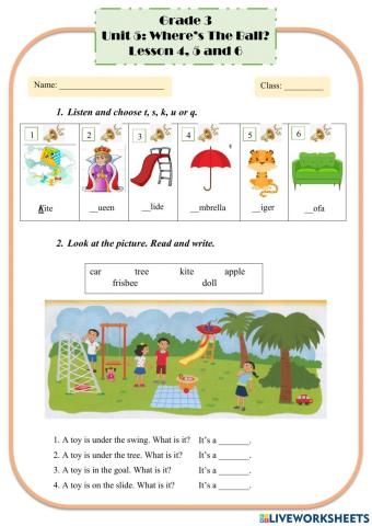 Grade 3-Unit 5:The Park-Lesson 4, 5, 6-Family&Friends (Special Edition)