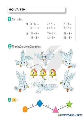 Toán lớp 2 luyện tập chung