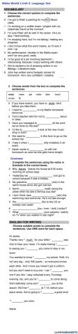 Wider World 3. Unit 9. Language test