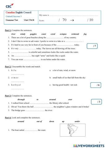 Discover 3 - Test Unit 17 18