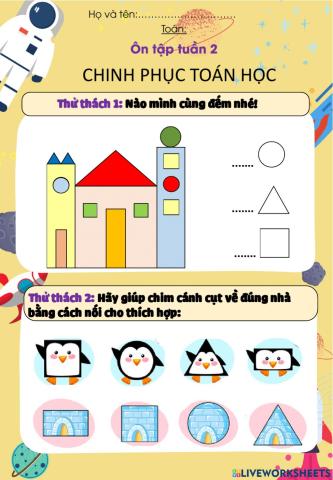 Hình vuông, hình tròn, hình tam giác, hình chữ nhật