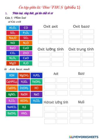 Phiếu ôn tập giữa ki số 1