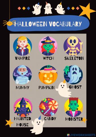 Halloween Vocabulary: Review
