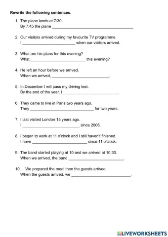 Rephrasing verb tenses