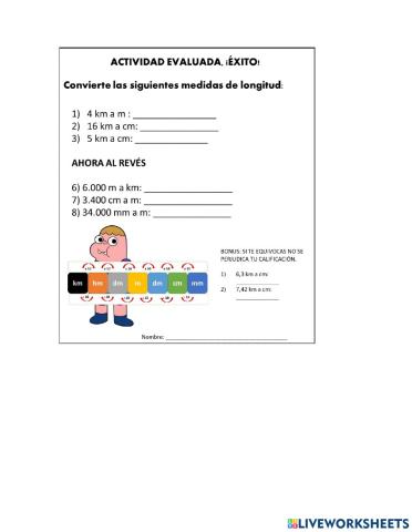 Conversion medidas longitud