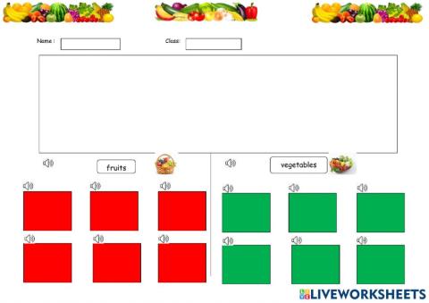 Sorting Fruit and Vegetables
