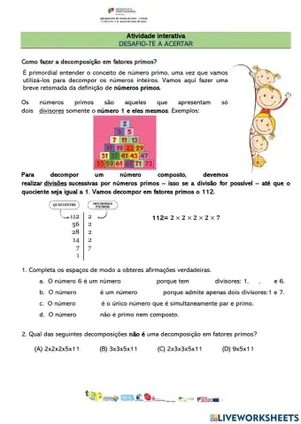 Decomposição em fatores primos