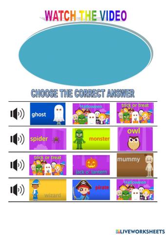 Halloween vocabulary