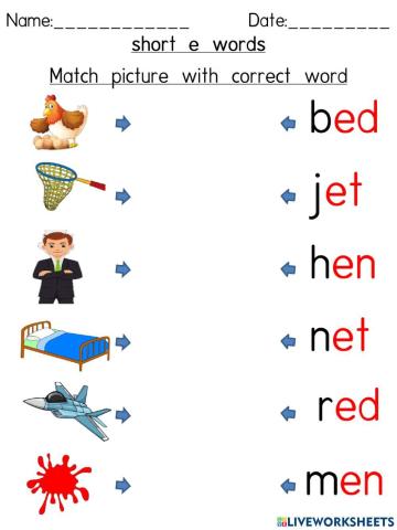 Short vowel -e words(1)