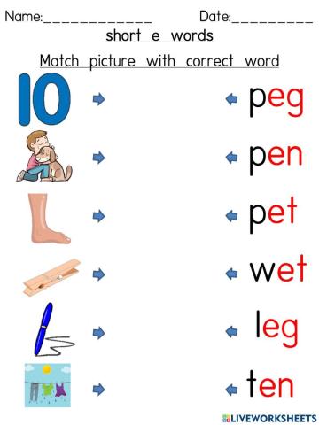 Short vowel-e words-2