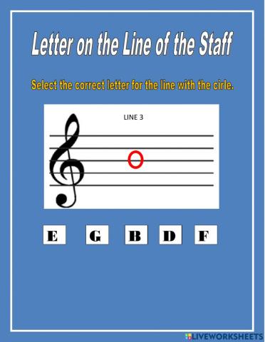 Staff Letters (Treble Clef)