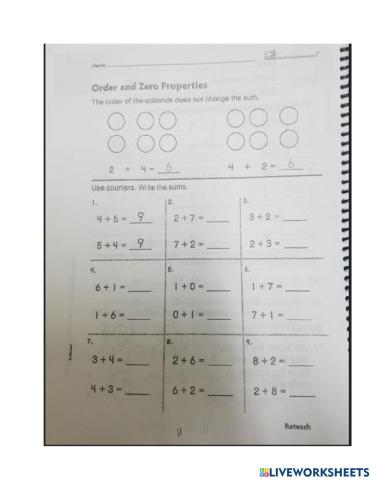 Order and Zero Properties