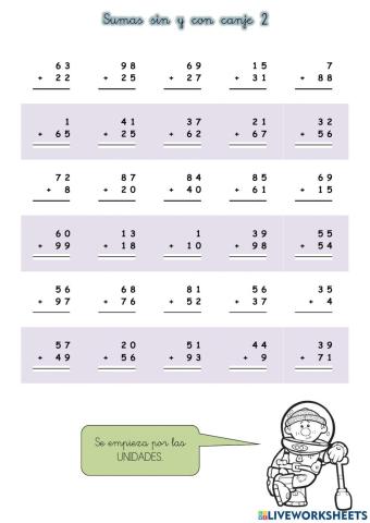 Sumas sin y con canje 2