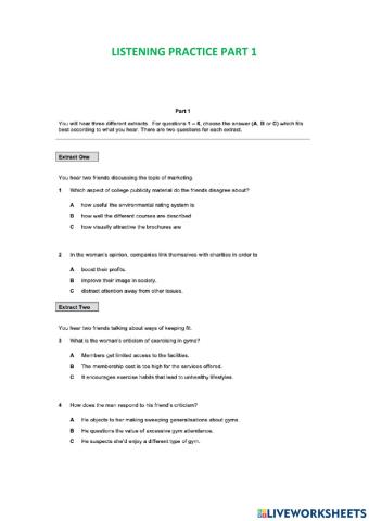 CAE part 1 listening