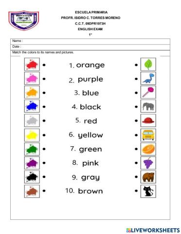 English exam 1° october