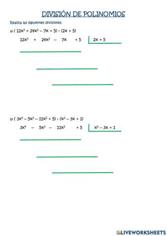 División de polinomios
