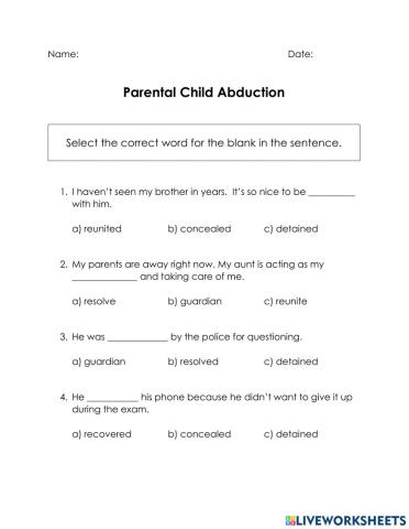 Parental Child Abduction