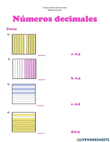 Identificar lugar decimal