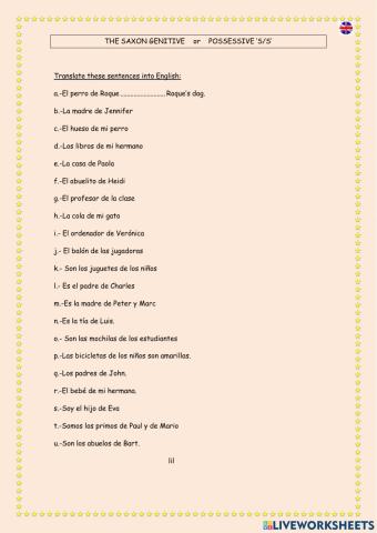 The saxon genitive 1