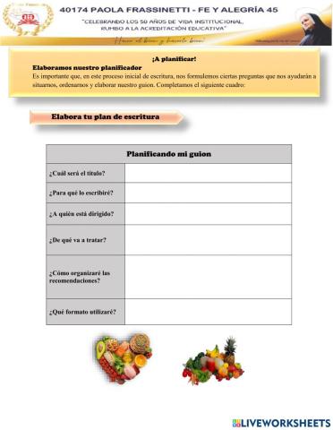 Plan de escritura del Pódcast