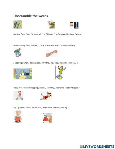 Past continuous injuries