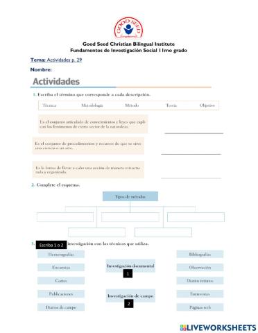 F11 Actividades p. 29 y evaluación sumativa p. 32-33
