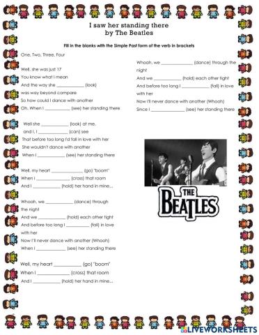 Past simple song . the beatles