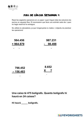Full de càlcul 4