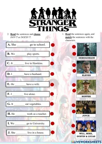 Simple Present Negative - Stranger Things