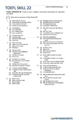 TOEFL Listening Skill 22