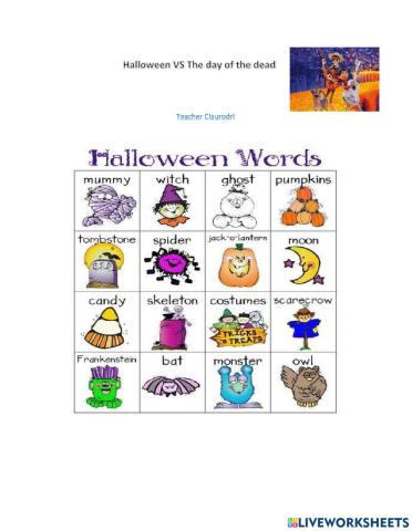 Halloween vs the  day of the dead