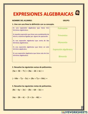 Expresiones algebraicas