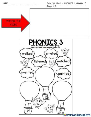 English Year 4 Phonics 3